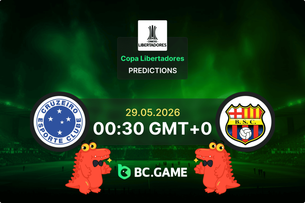 Match prediction for the Cruzeiro vs Barcelona SC game at Copa Libertadores 2026