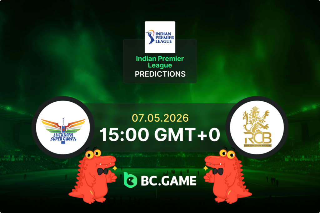 Match prediction for the Lucknow Super Giants vs Royal Challengers Bengaluru game at IPL 2026