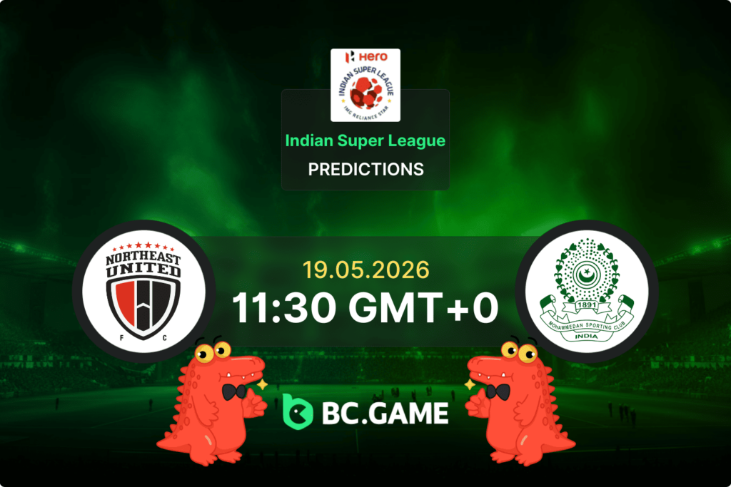 Match prediction for the North East United vs Mohammedan SC game at Indian Super League 2026