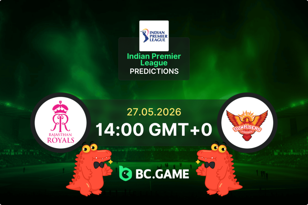 Match prediction for the Rajasthan Royals vs Sunrisers Hyderabad game at Indian Premier League 2026