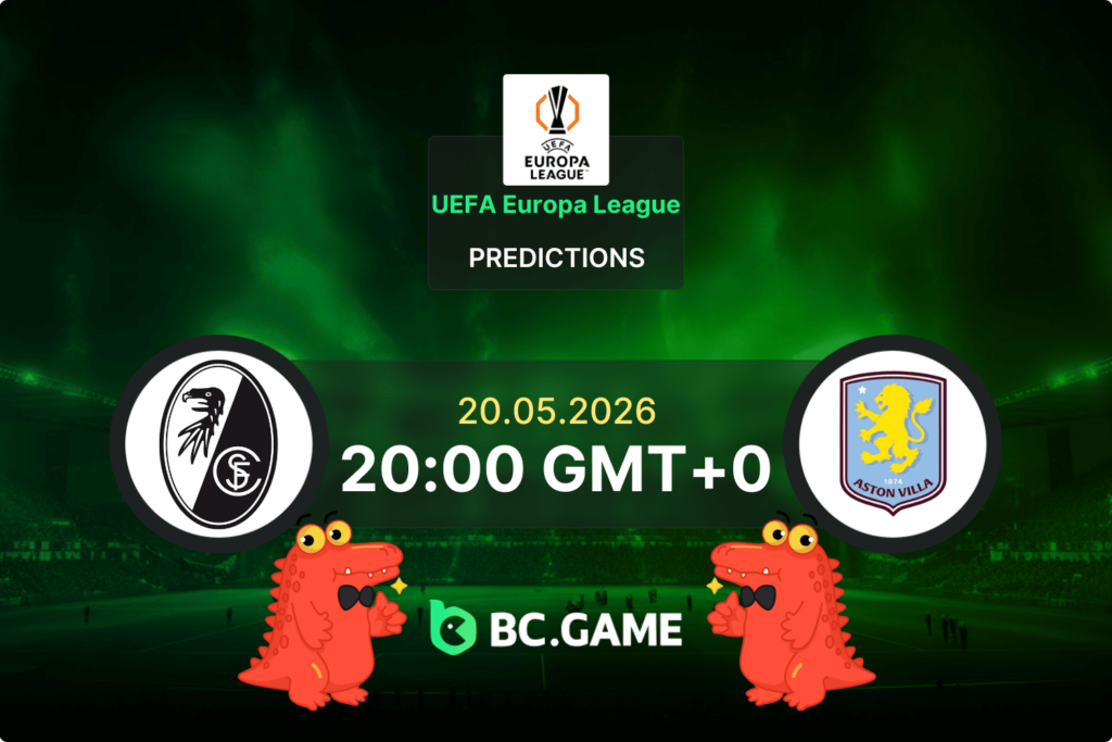 Match prediction for the Freiburg vs Aston Villa game at Europa League Final 2026