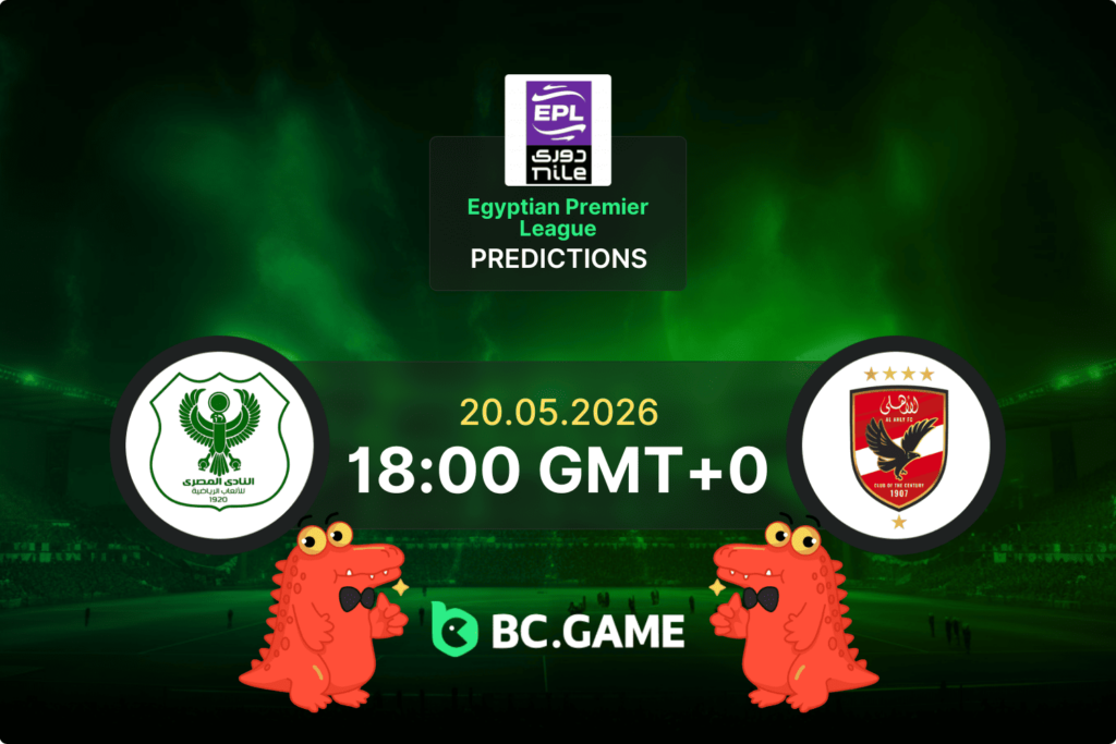 Match prediction for the Al Masry vs Al Ahly game at Egypt Premier League 20/05/2026