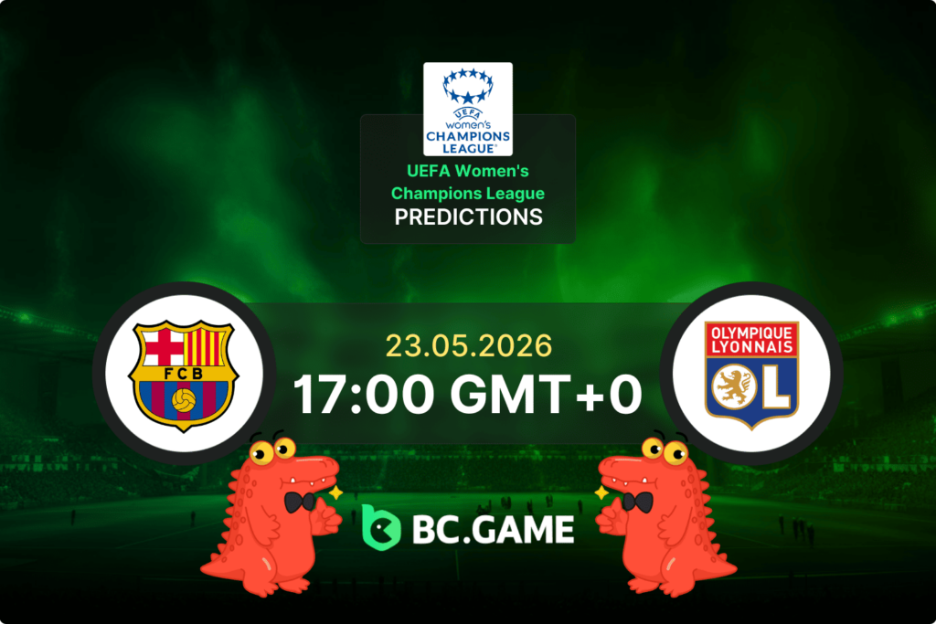 Match prediction for the Barcelona Women vs Lyon Women game at UEFA Women's Champions League Final 2026