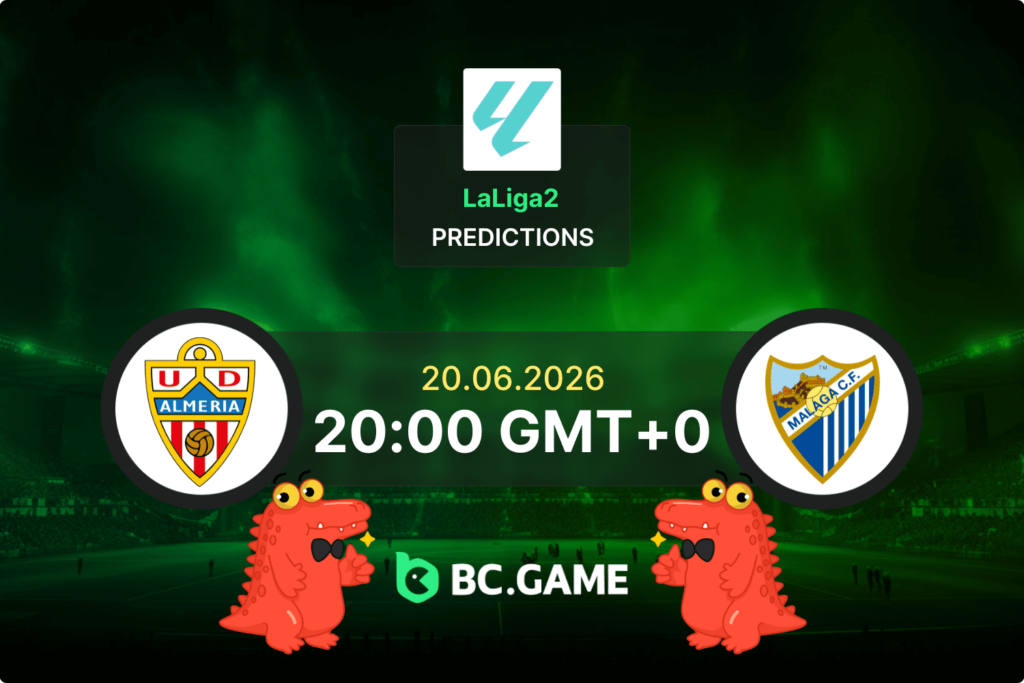 Match prediction for the Almeria vs Malaga game at LaLiga2 2026.