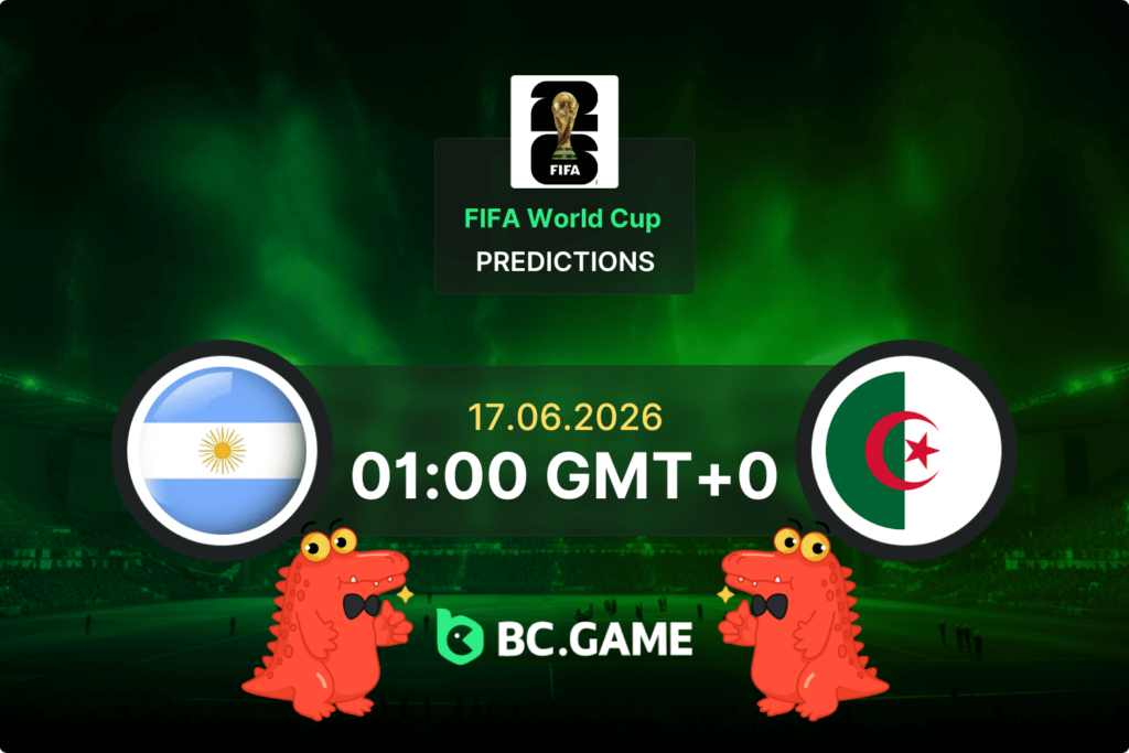 Match prediction for the Argentina vs Algeria game at FIFA World Cup 2026.