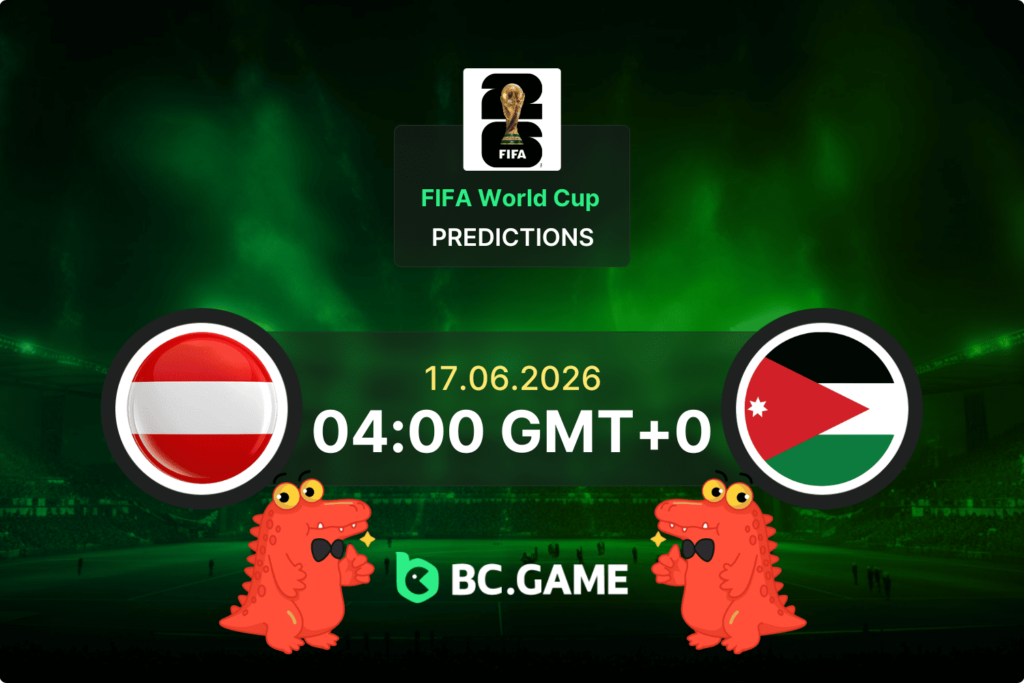Match prediction for the Austria vs Jordan game at FIFA World Cup 2026.