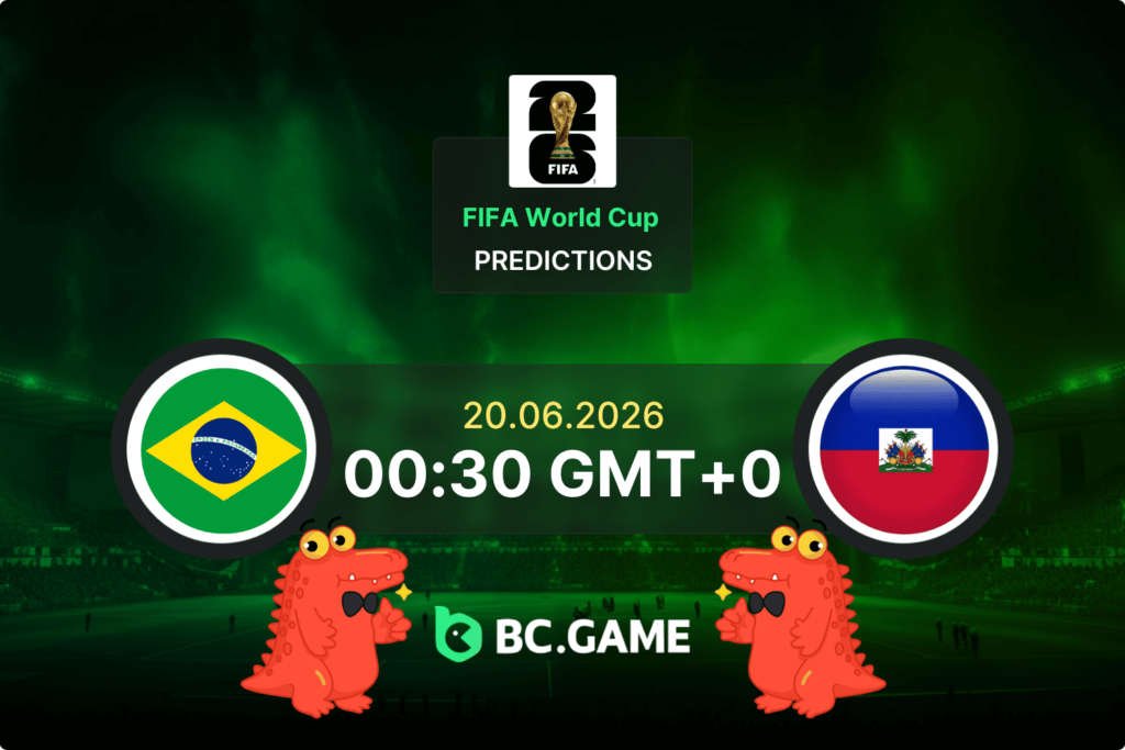 Match prediction for the Brazil vs Haiti game at FIFA World Cup 2026.