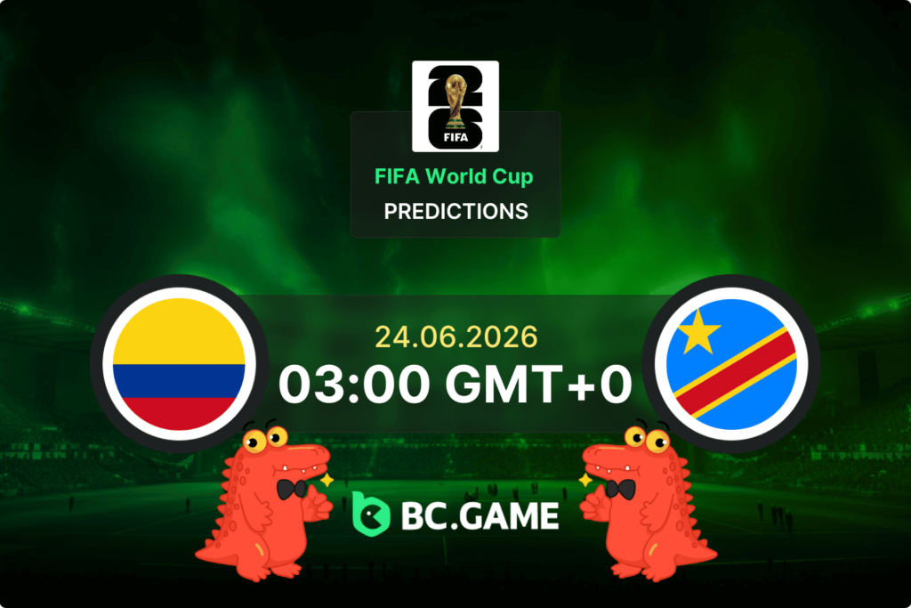 Match prediction for the Colombia vs D.R. Congo game at FIFA World Cup 2026.