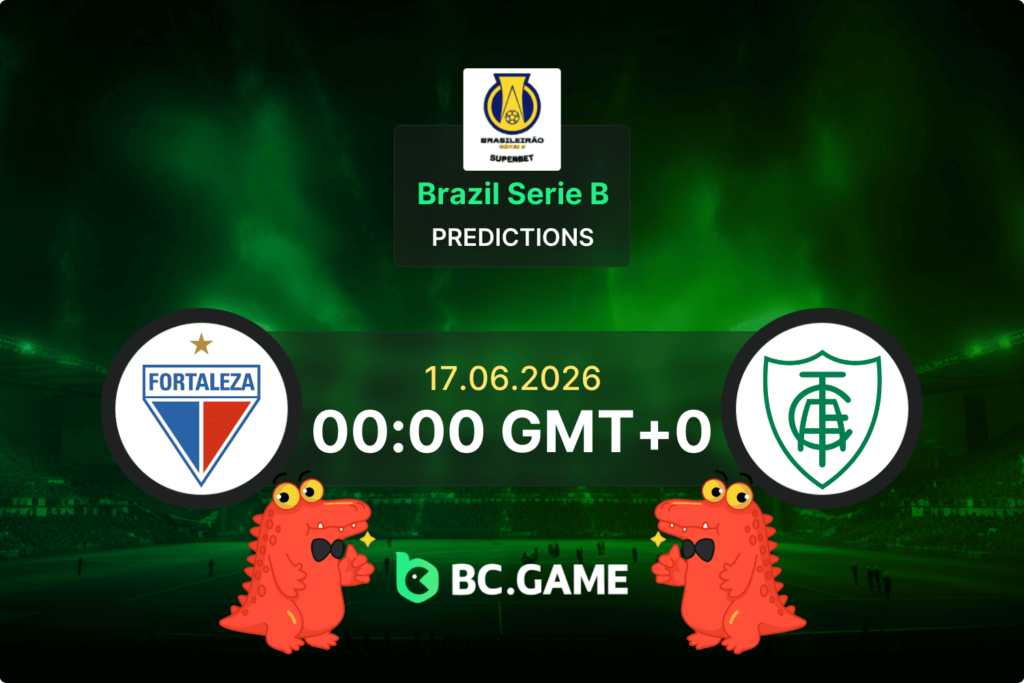 Match prediction for the Fortaleza vs America MG game at Brazil Serie B 2026