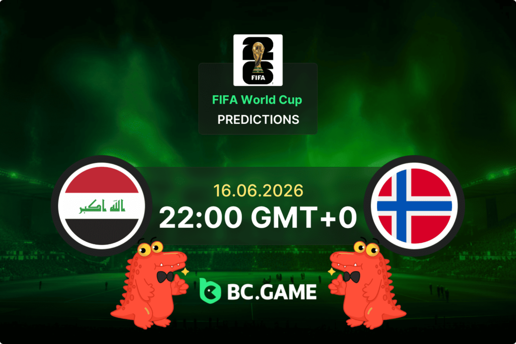 Match prediction for the Iraq vs Norway game at FIFA World Cup 2026.
