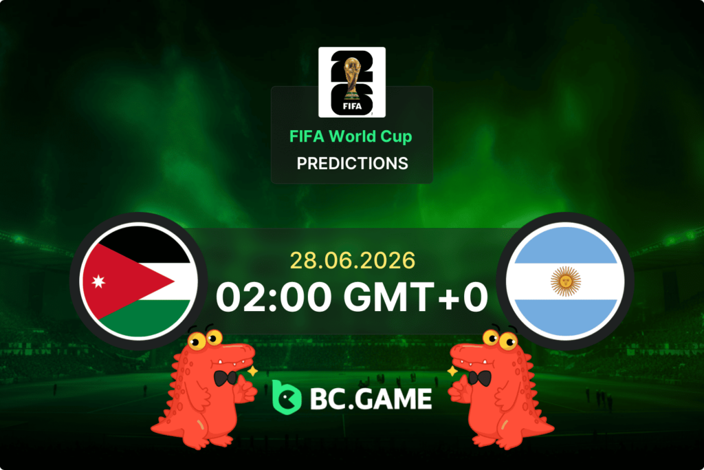 Match prediction for the Jordan vs Argentina game at FIFA World Cup 2026.