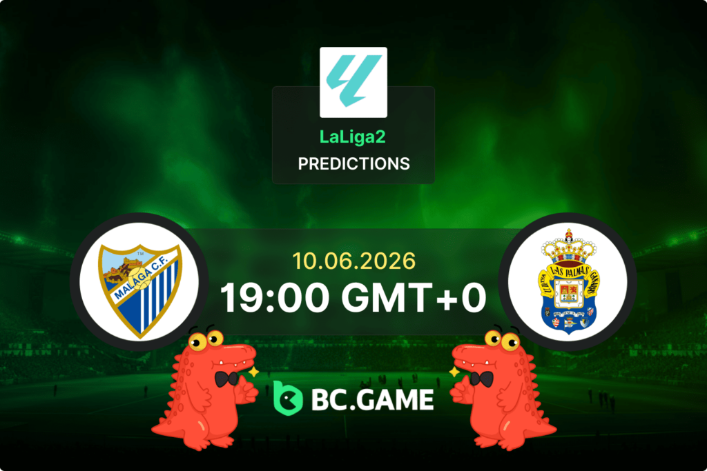 Match prediction for the Malaga vs Las Palmas game at LaLiga 2 Promotion Playoffs 2026.