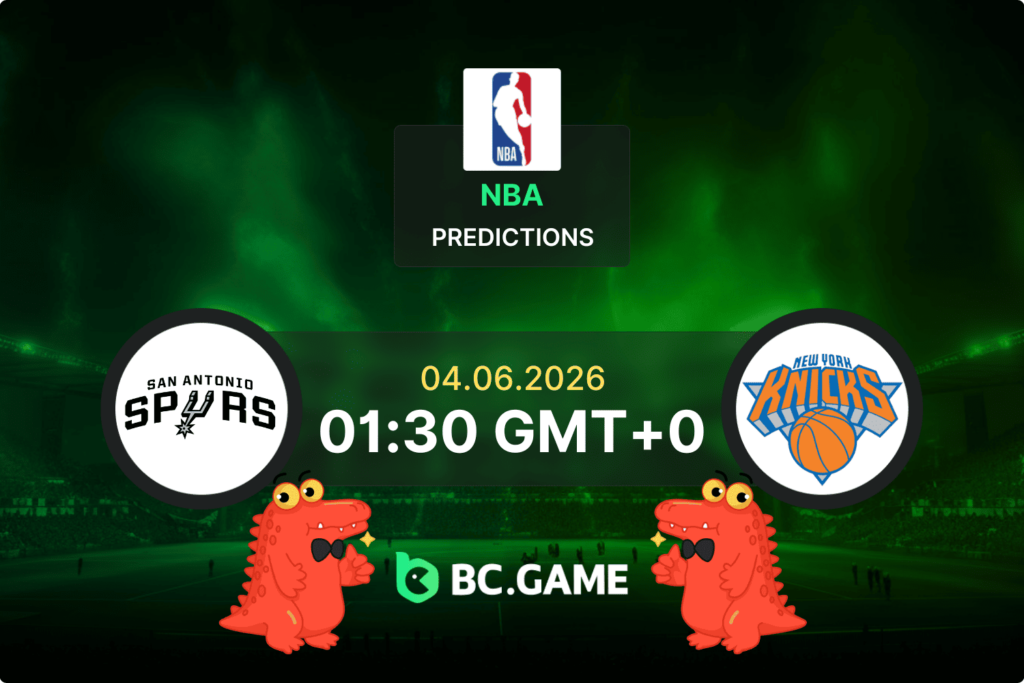 Match prediction for the San Antonio Spurs vs New York Knicks game - NBA June 4, 2026
