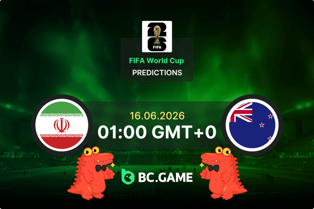 Match prediction for the Iran vs New Zealand game at FIFA World Cup 2026.