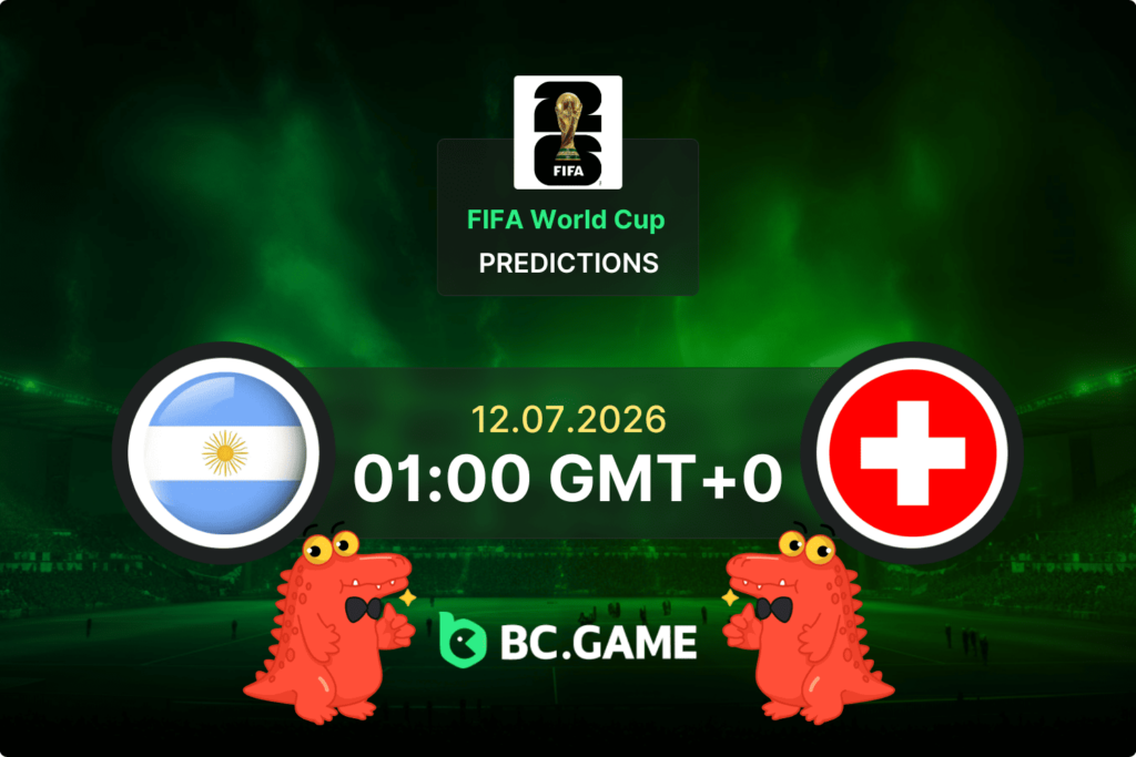 Match prediction for the Argentina vs Switzerland game at FIFA World Cup 2026.