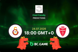 Galatasaray vs Monza Prediction, Odds & Betting Tips – Club Friendly 24/07/2026