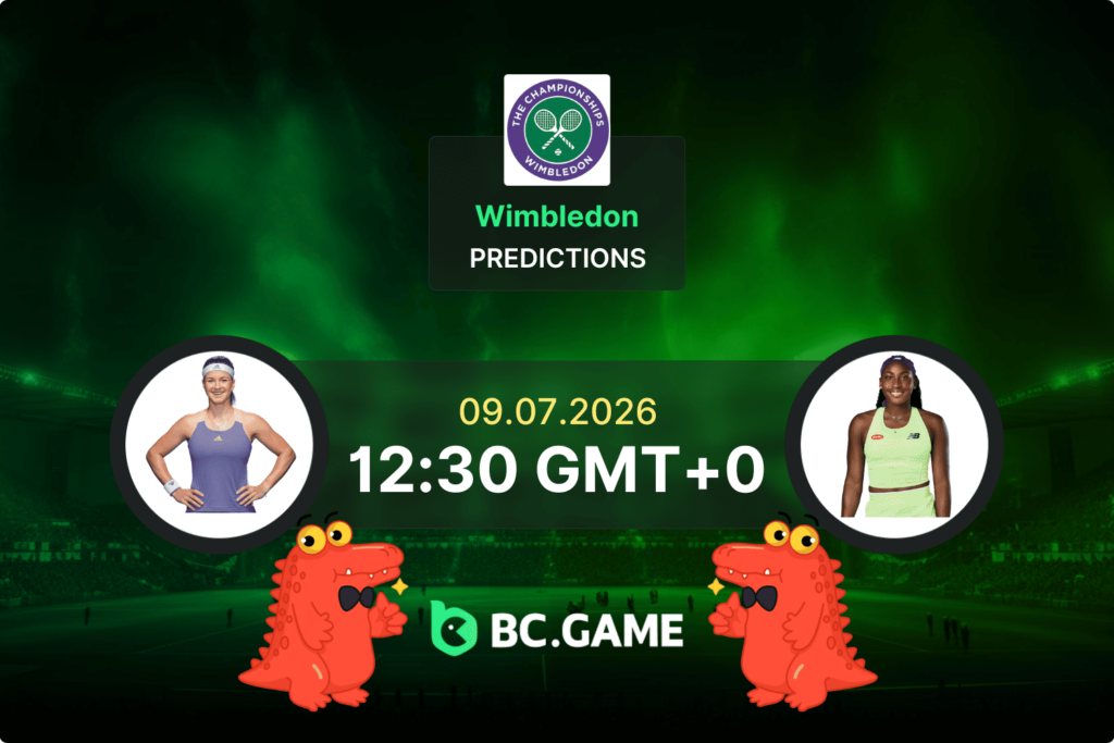 Match prediction for the Muchova vs Gauff game at Wimbledon 2026 semifinal