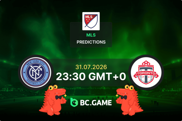 New York City FC vs Toronto FC Prediction, Odds & Betting Tips – MLS 31/07/2026