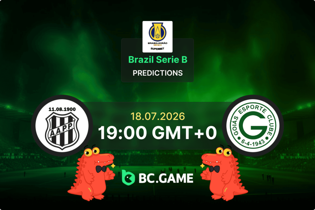 Match prediction for the Ponte Preta vs Goiás game at Brazil Serie B 2026.