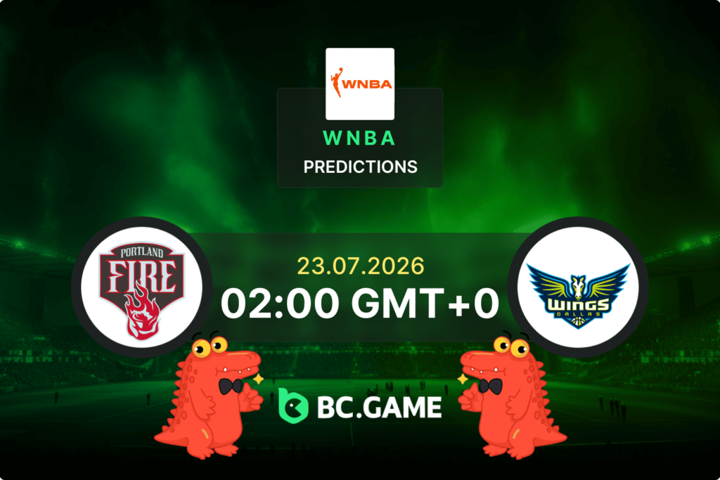 Match prediction for the Portland Fire vs Dallas Wings game at WNBA 2026.