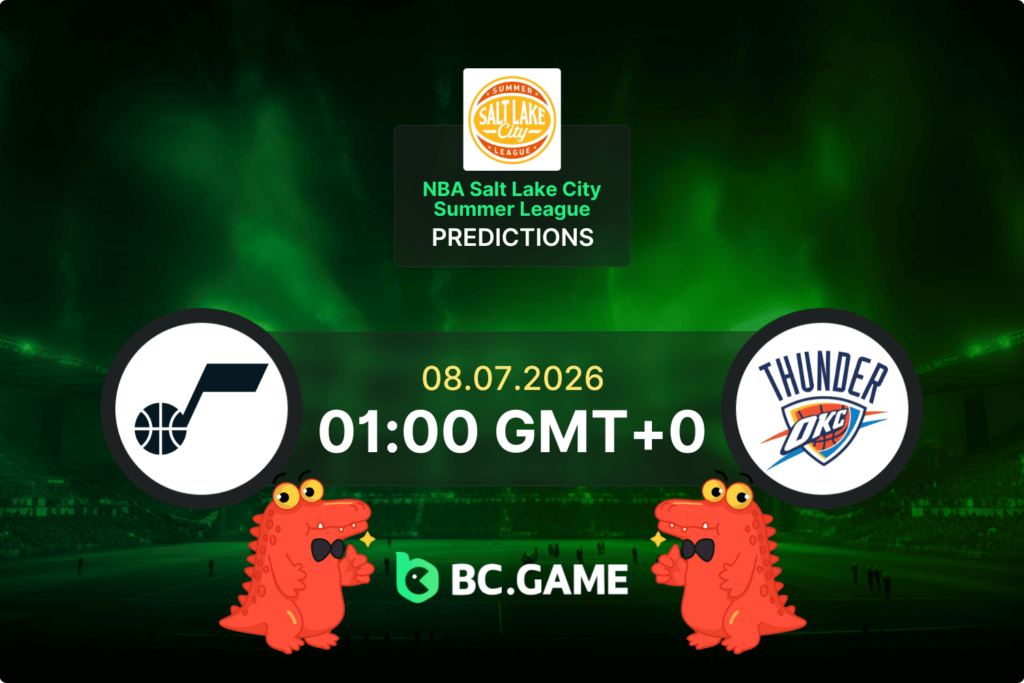 Match prediction for the Utah Jazz vs Oklahoma City Thunder game at NBA Summer League 2026.