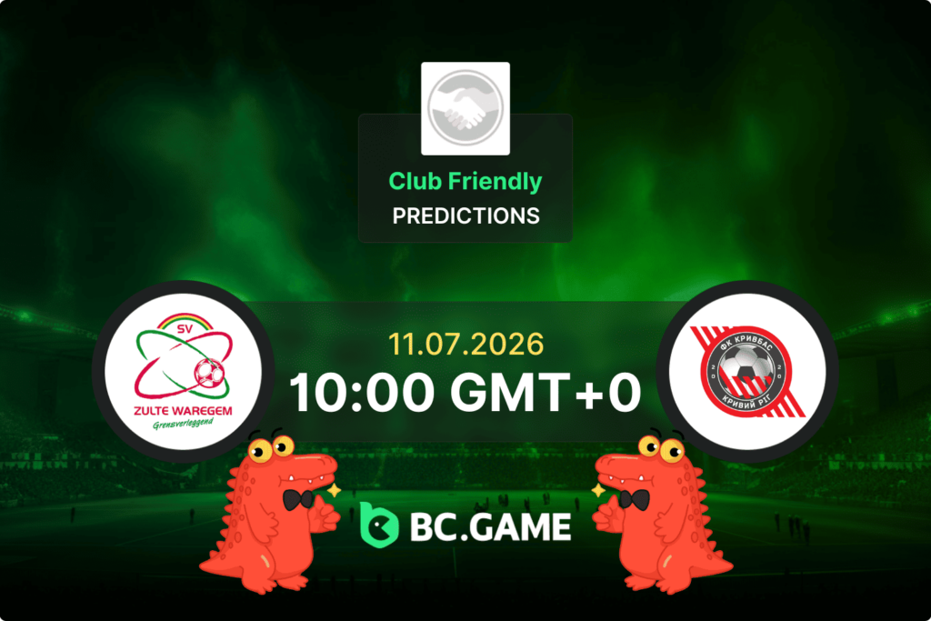 Match prediction for the Waregem vs Kryvbas game at Club Friendly 2026.