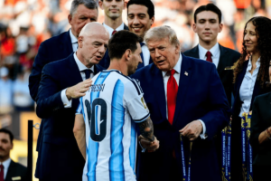Trump medal mistake forces Nahuel Molina back onto World Cup podium