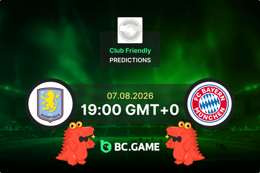 Match prediction for the Aston Villa vs FC Bayern München game at Club Friendly 2026.