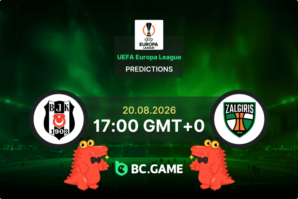 Match prediction for the Besiktas vs Kauno Zalgiris game at UEFA Europa League Playoff 2026.
