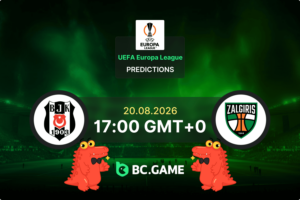 Beşiktaş JK vs FK Kauno Žalgiris Prediction, Odds & Betting Tips – Europa League Playoff 20/08/2026
