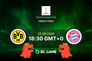 Borussia Dortmund vs FC Bayern München Prediction, Odds & Betting Tips – German Super Cup Final 22/08/2026