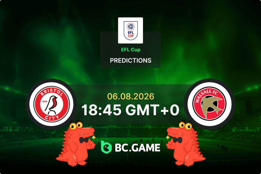 Match prediction for the Bristol City vs Walsall game at EFL Cup 2026.