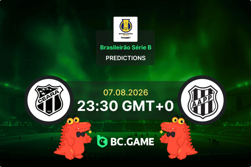 Match prediction for the Ceará vs Ponte Preta game at Brasileirão Série B 2026.
