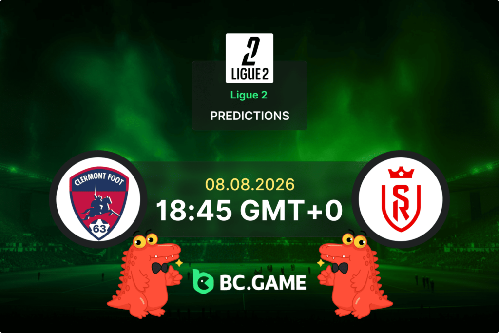 Match prediction for the Clermont Foot vs Stade de Reims game at Ligue 2 2026.