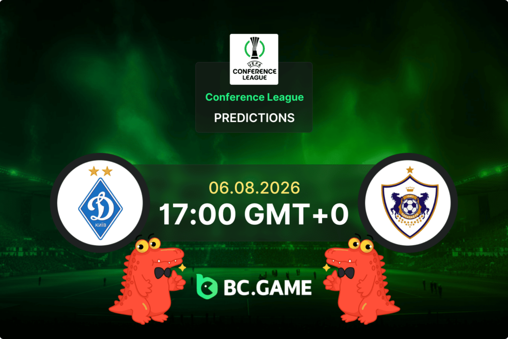 Match prediction for the Dynamo Kyiv vs Qarabağ FK game at UEFA Conference League Qualification 2026.