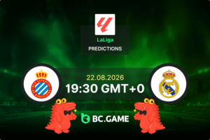Espanyol vs Real Madrid Prediction, Odds & Betting Tips – LaLiga Round 2 22/08/2026