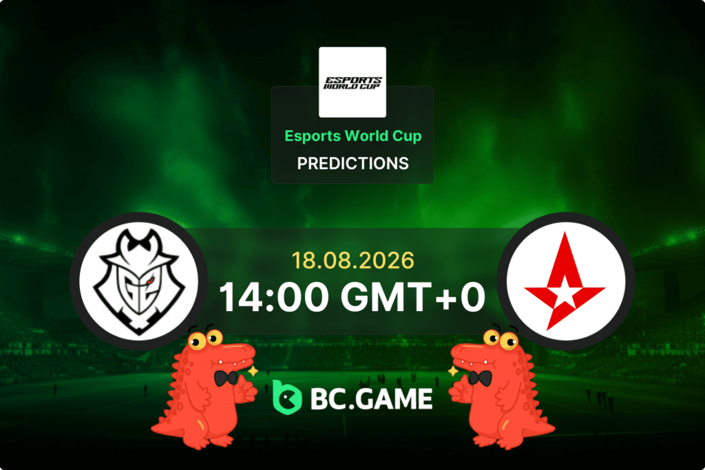 Match prediction for the G2 Esports vs Astralis game at Counter-Strike World Cup 2026.