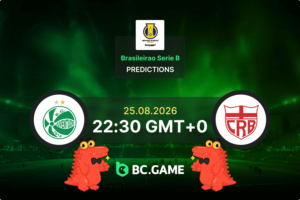 Juventude vs Clube de Regatas Brasil Prediction, Odds & Betting Tips – Brasileirão Série B Round 24 25/08/2026