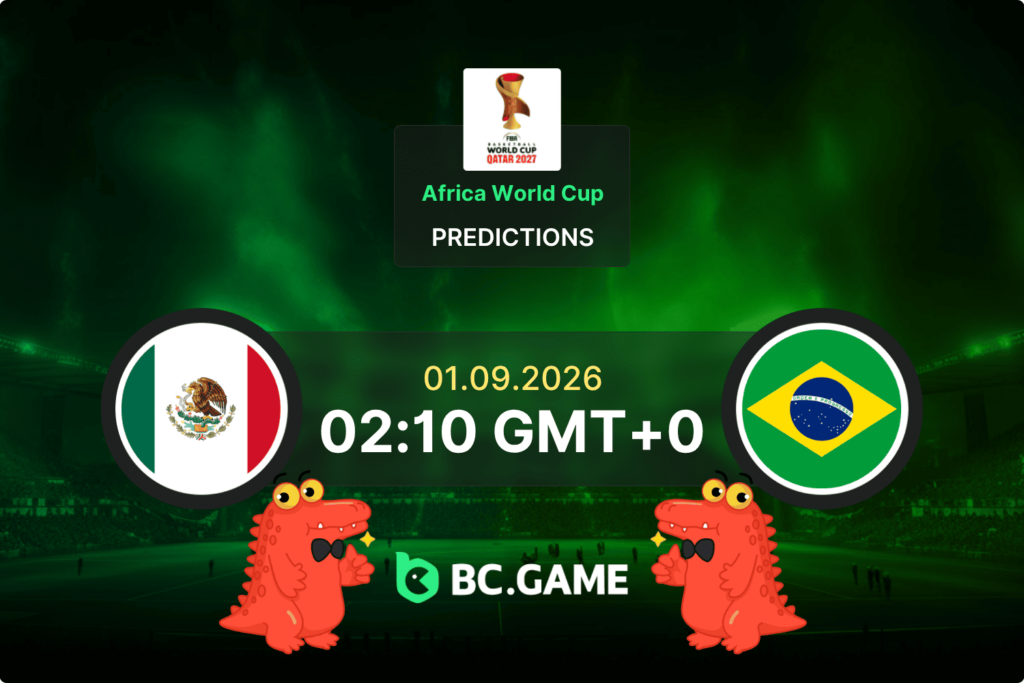 Match prediction for the Mexico vs Brazil game at FIBA World Cup Qualifiers Americas 2026.