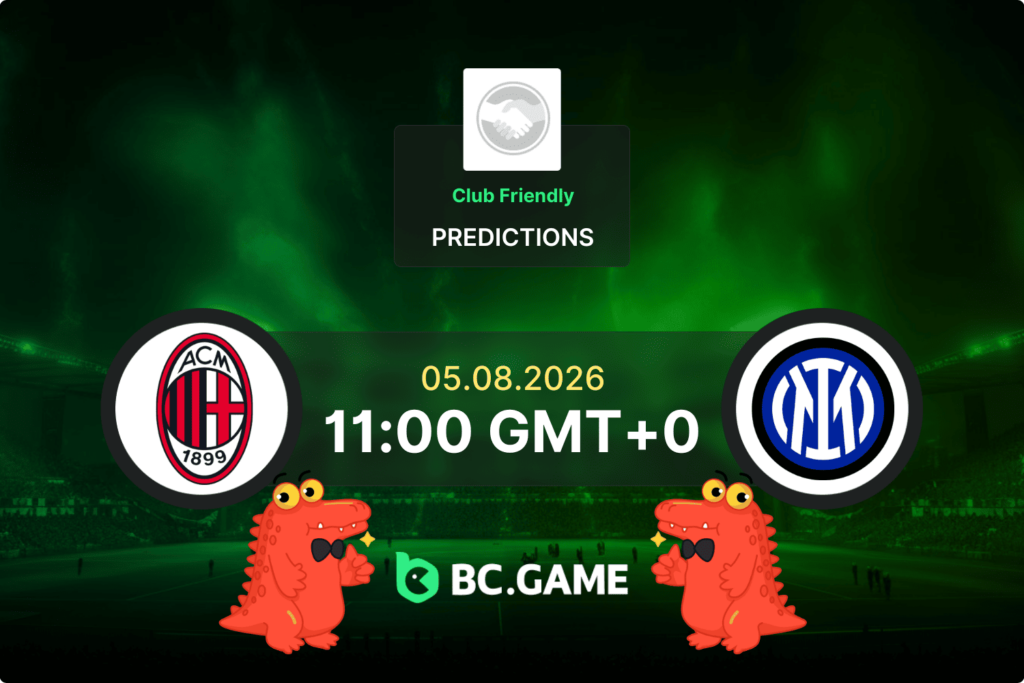 Match prediction for the AC Milan vs Inter Club Friendly game August 2026.