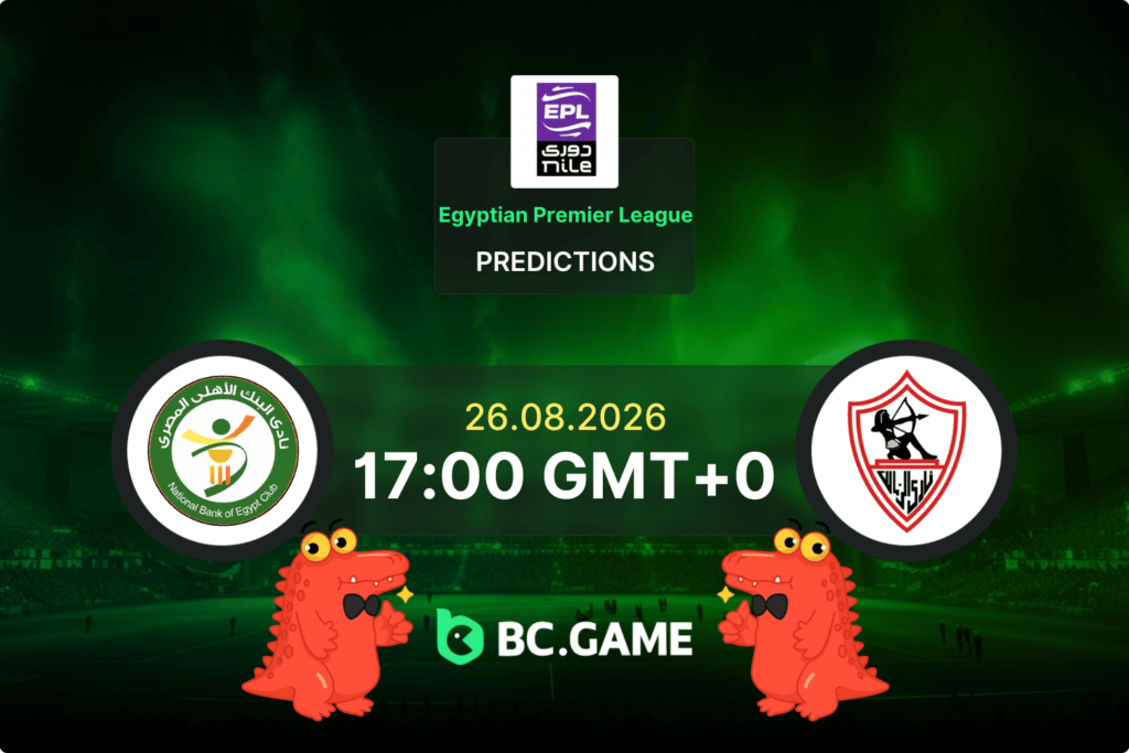 National Bank of Egypt vs Zamalek prediction - Egyptian Premier League Round 2 - 26 August 2026