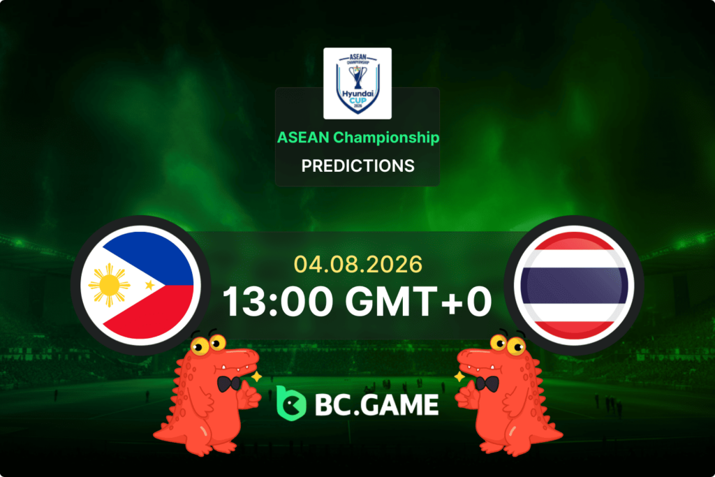 Match prediction for the Philippines vs Thailand game at ASEAN Championship 2026.