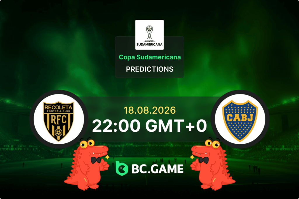 Match prediction for the Recoleta FC vs Boca Juniors game at Copa Sudamericana 2026.