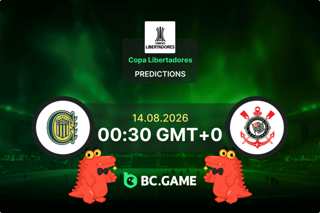 Match prediction for the Rosario Central vs Corinthians game at Copa Libertadores Playoffs 2026.