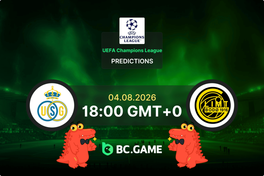 Match prediction for the Royale Union Saint-Gilloise vs Bodø/Glimt game at UEFA Champions League 2026