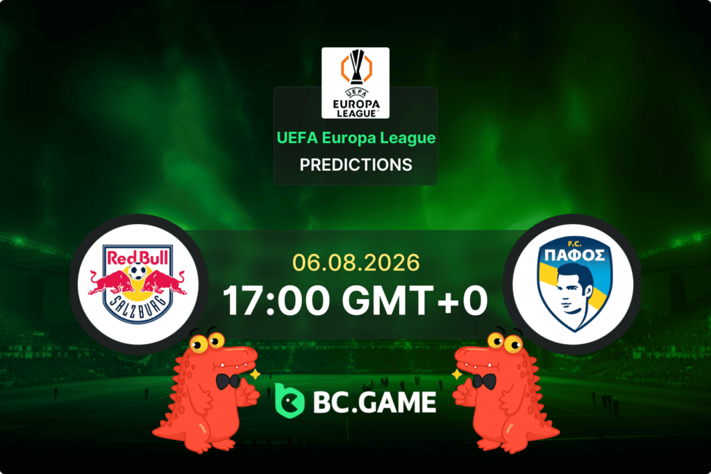 Match prediction for the Red Bull Salzburg vs Pafos FC game at UEFA Europa League Qualification 2026.