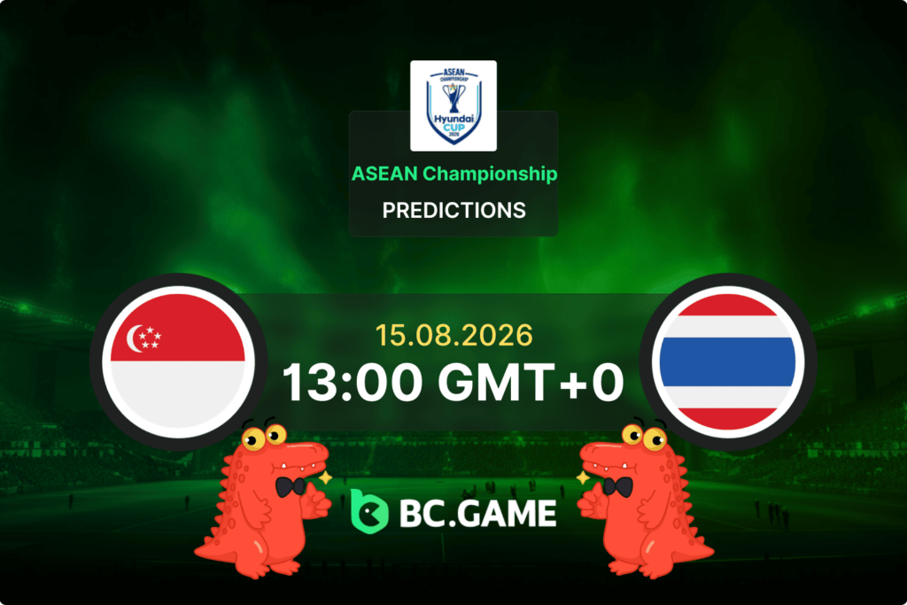 Match prediction for the Singapore vs Thailand game at ASEAN Championship Semi-finals 2026.