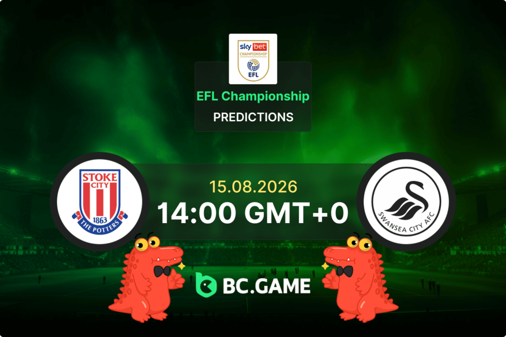 Match prediction for the Stoke City vs Swansea City game at Championship 2026.