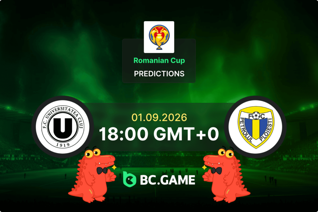 Match prediction for the U. Cluj vs Petrolul game at Romanian Cup 2026.