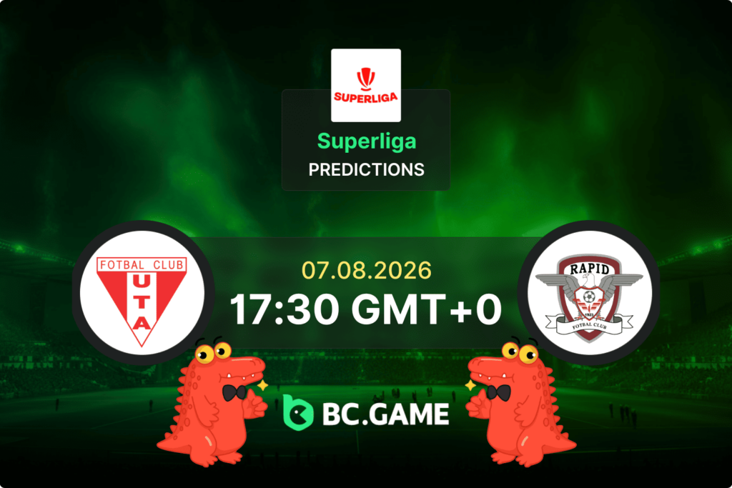 Match prediction for the UTA Arad vs FC Rapid București game at Superliga 2026.